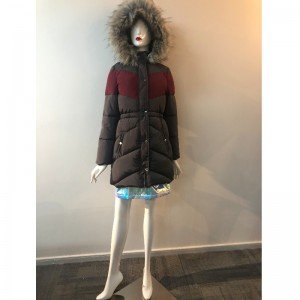 DAMES KONTRASTEDE PUFFER COAT RLWPC0068