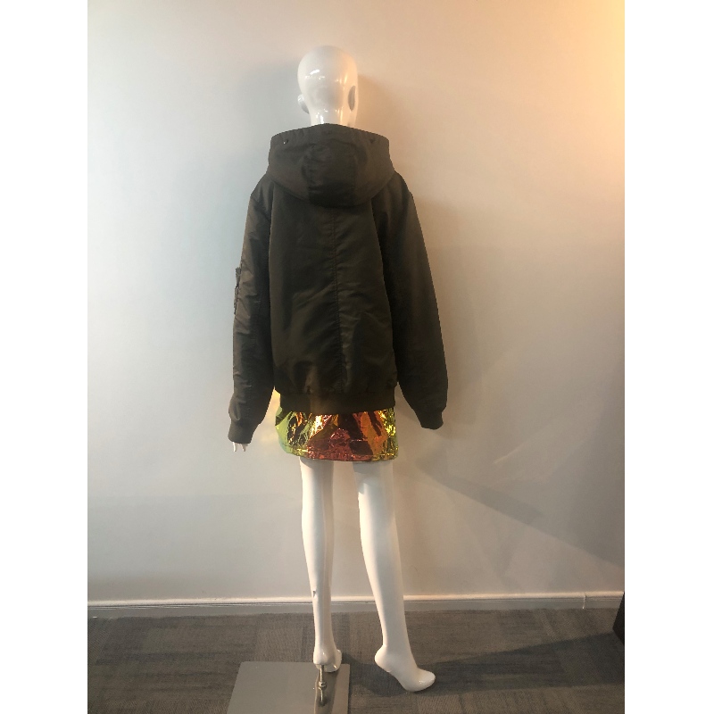 DAMES KHAKI HOODED COAT RLWPC0078
