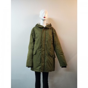 DAMES KHAKI HOODED COAT RLWPC0088